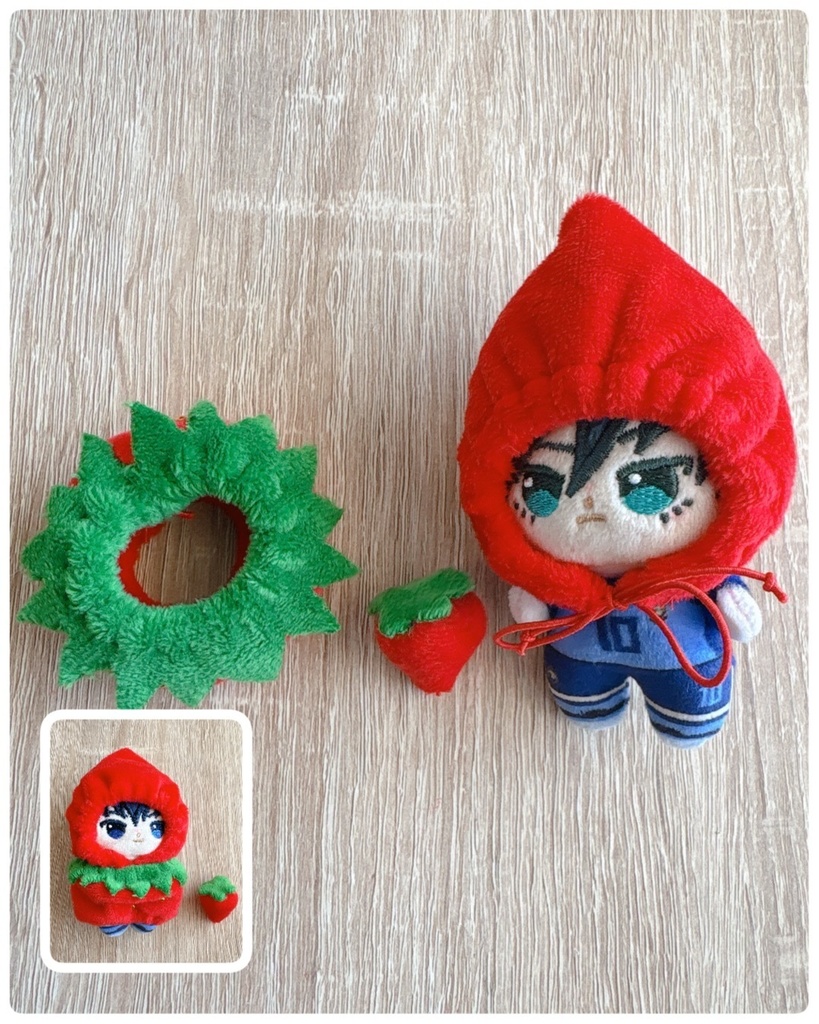 ほわぬいなりすまし(8㎝フルーツおようふく)