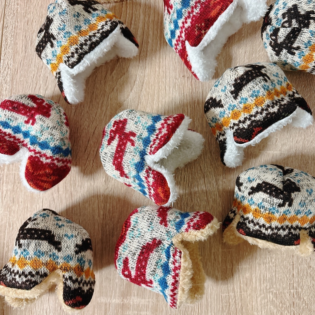 冬の登山帽子(ニット風