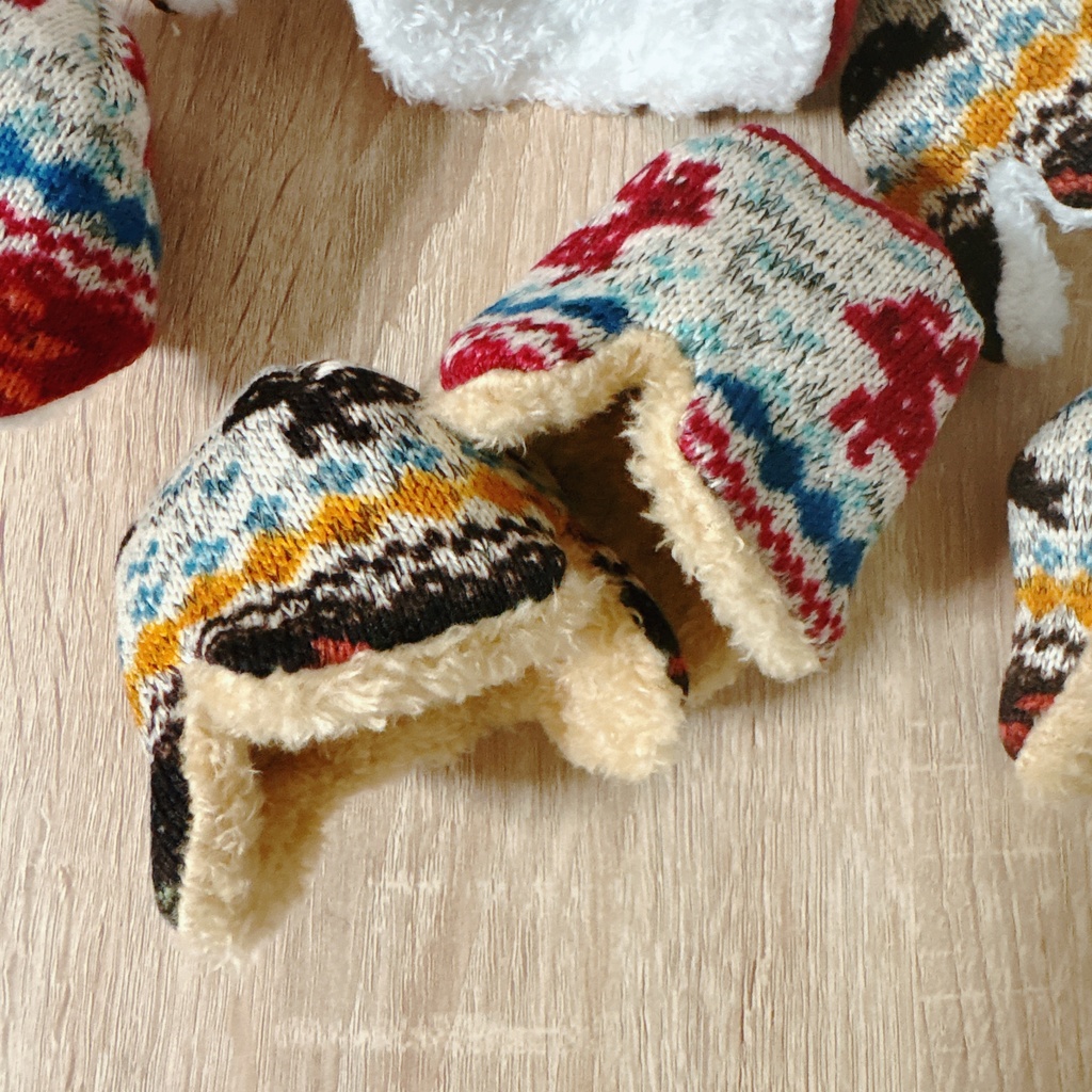 冬の登山帽子(ニット風