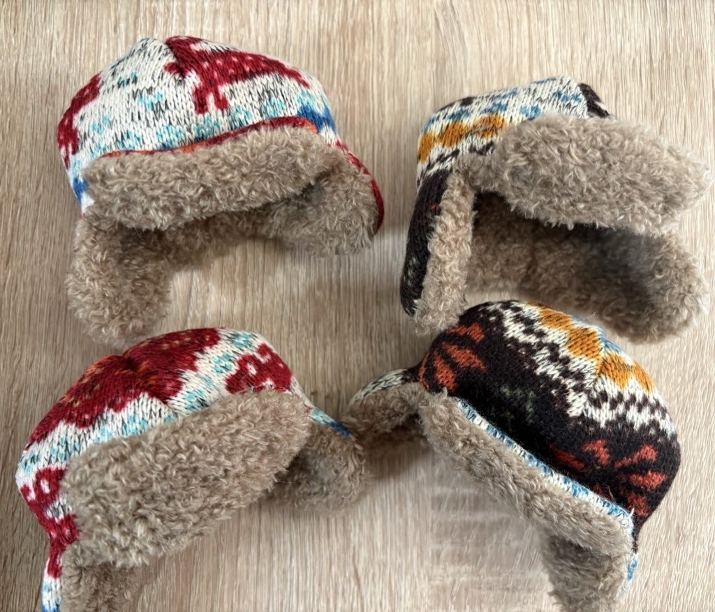 冬の登山帽子(ニット風
