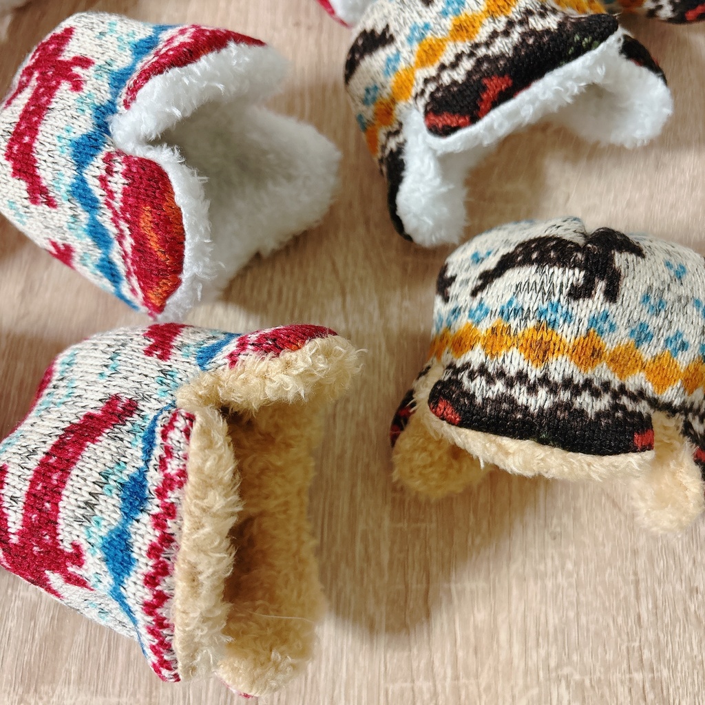 冬の登山帽子(ニット風