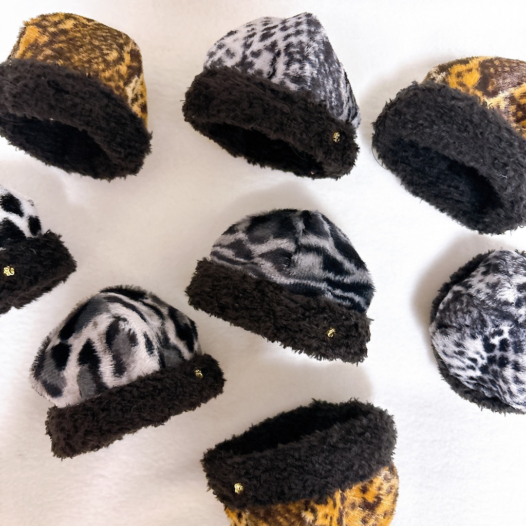 あたたかい帽子（アニマル柄II）