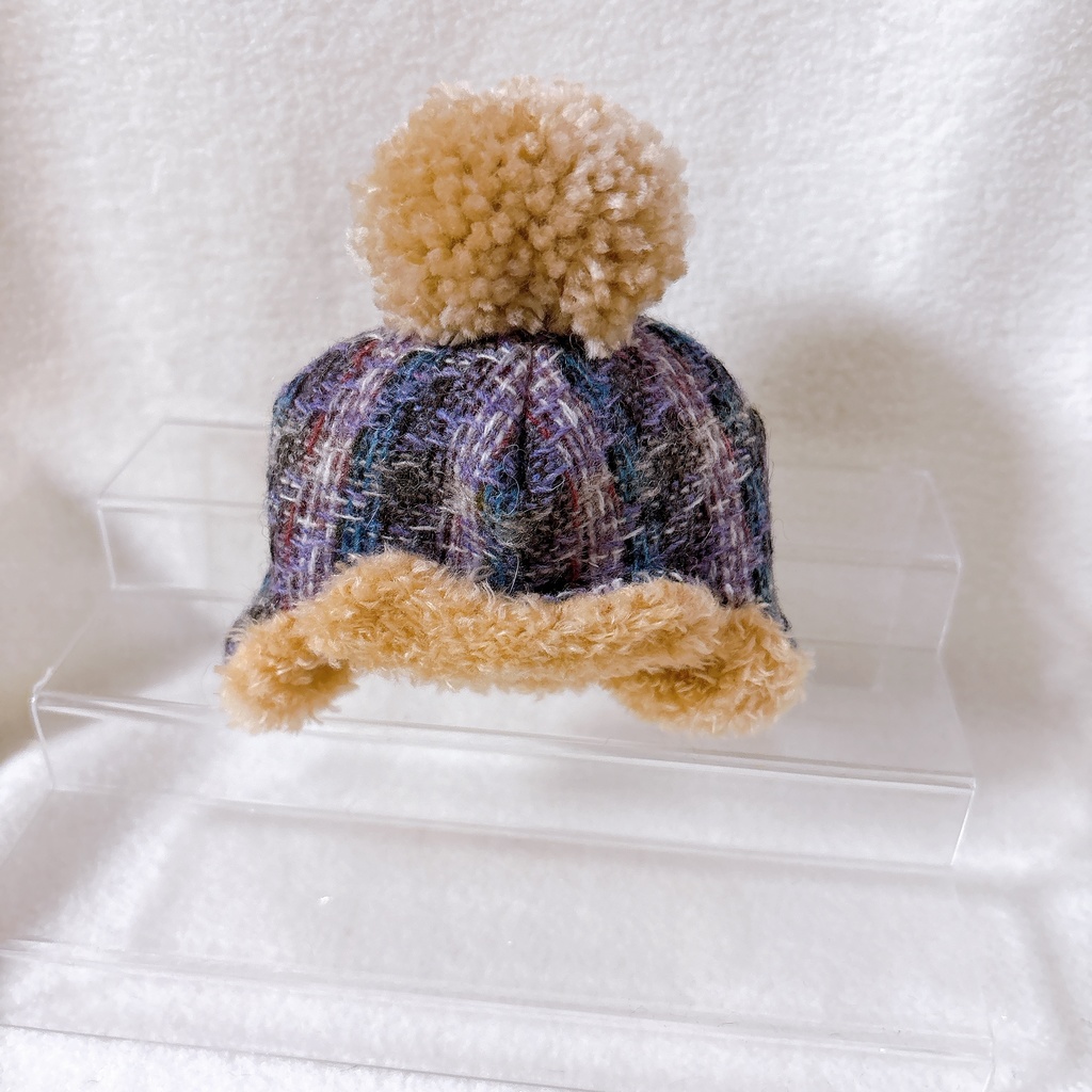 元気なウールお帽子(ぽんぽん)