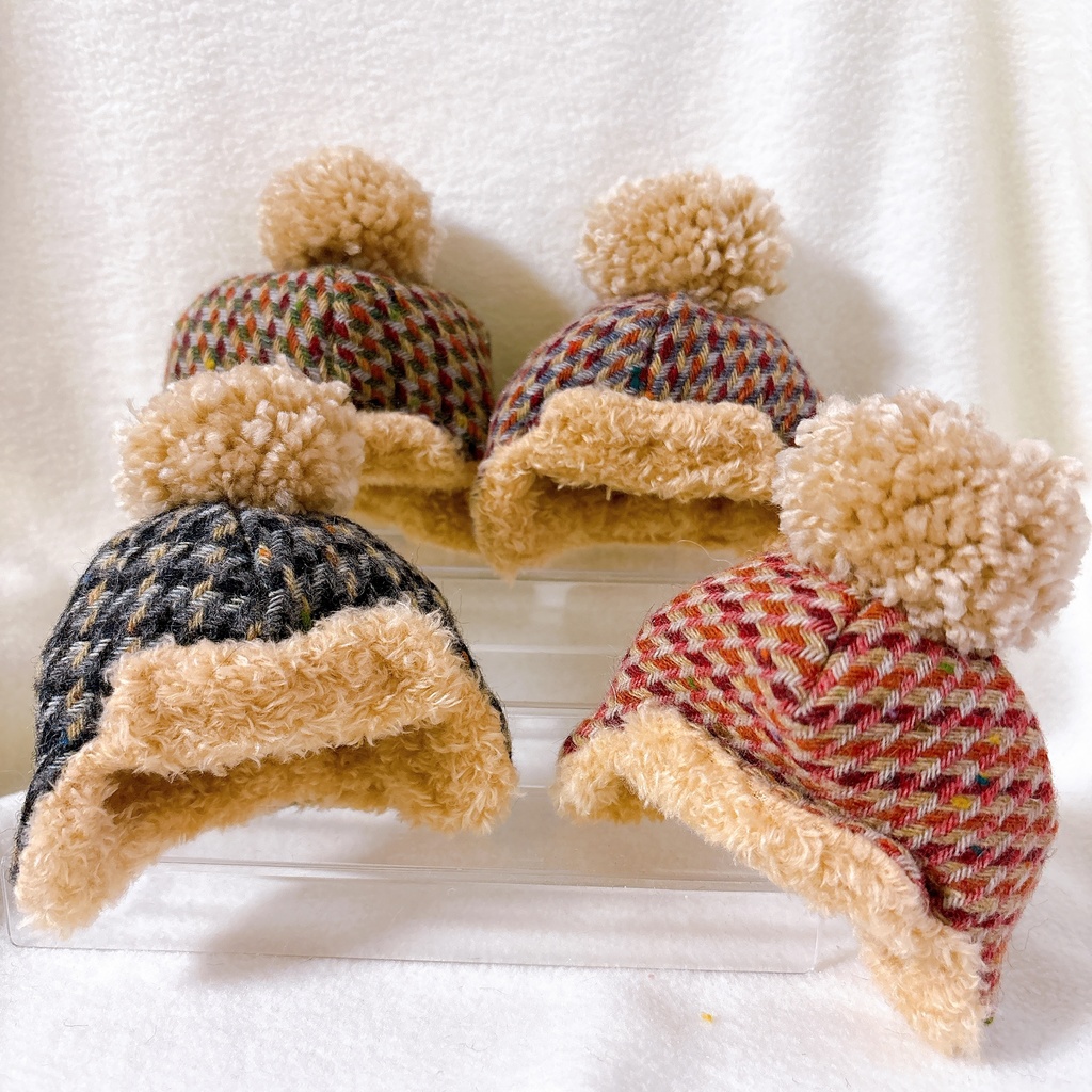 元気なウールお帽子(ぽんぽん)
