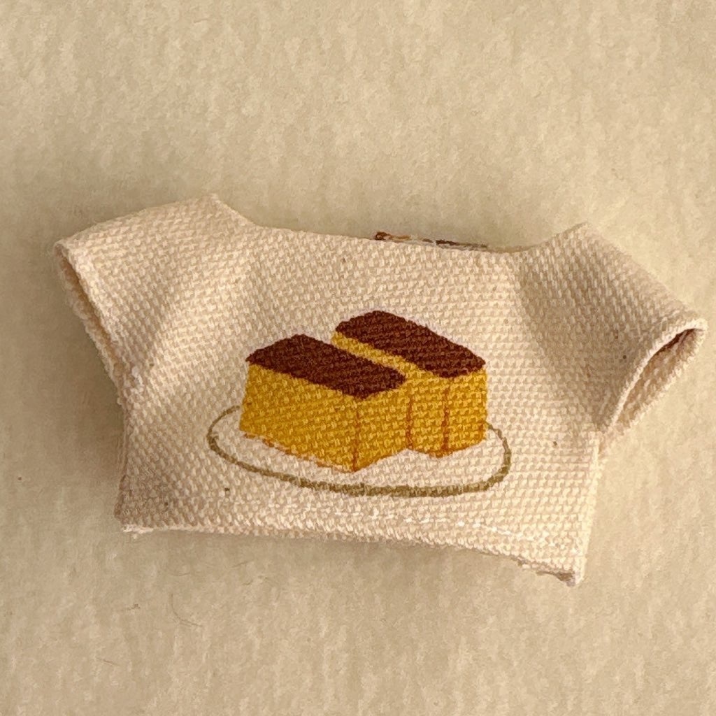 ごはんTシャツ(🥷🥚サイズほわぬい)生成り色