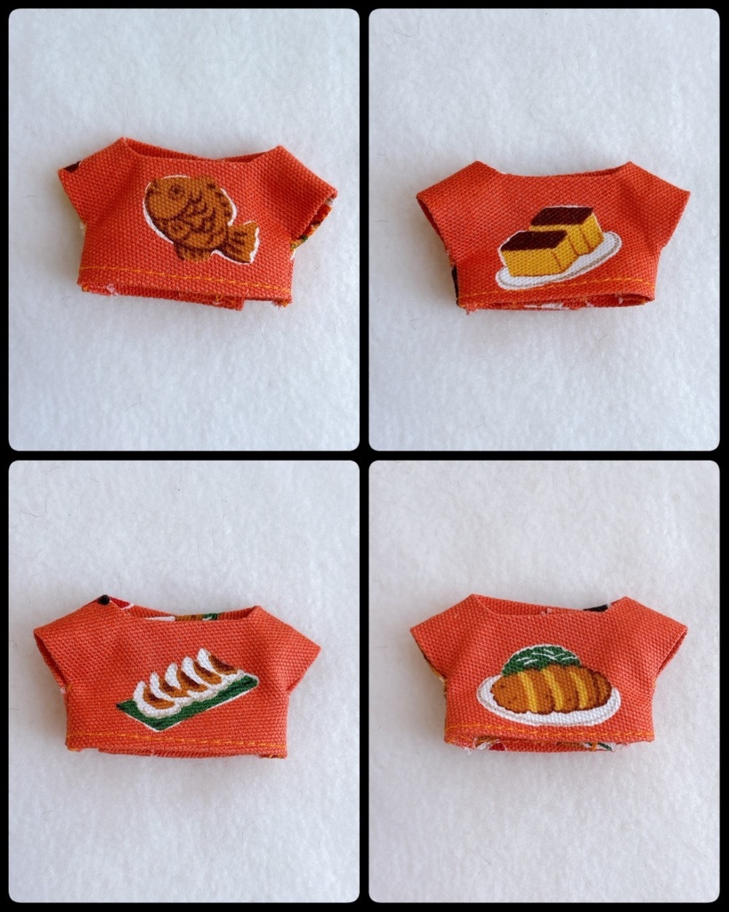 柿色のごはんTシャツ(ほわぬい服)