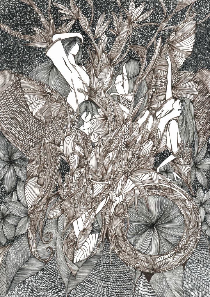 A group of dreaming maidens