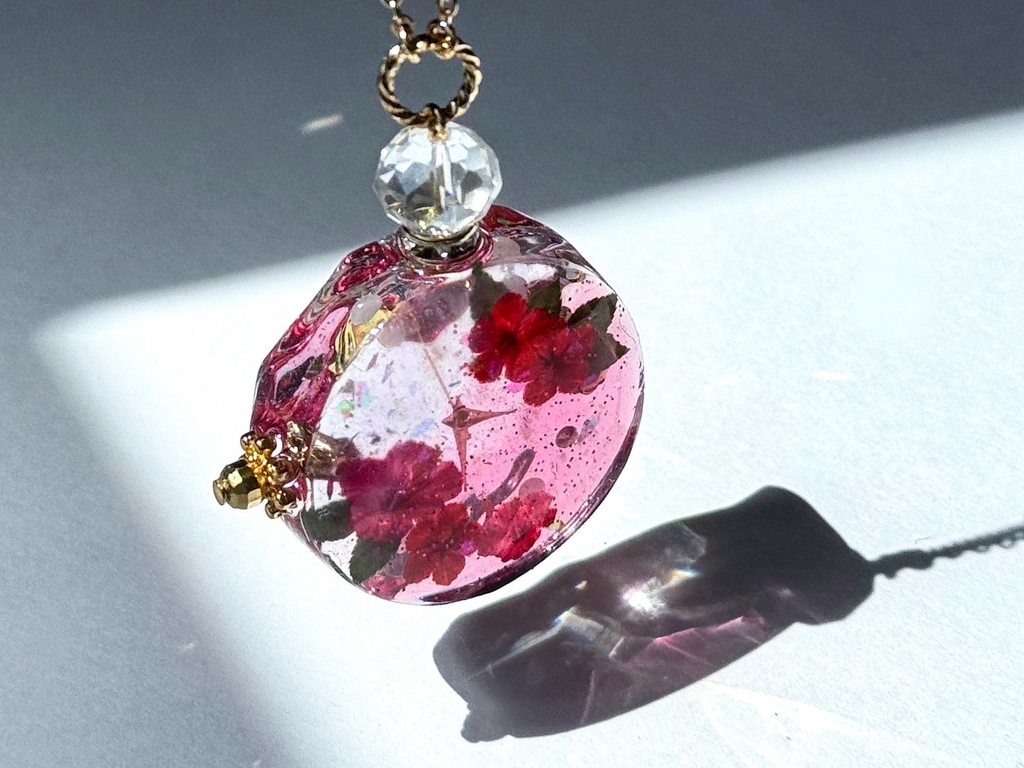 星と花の水紋時計