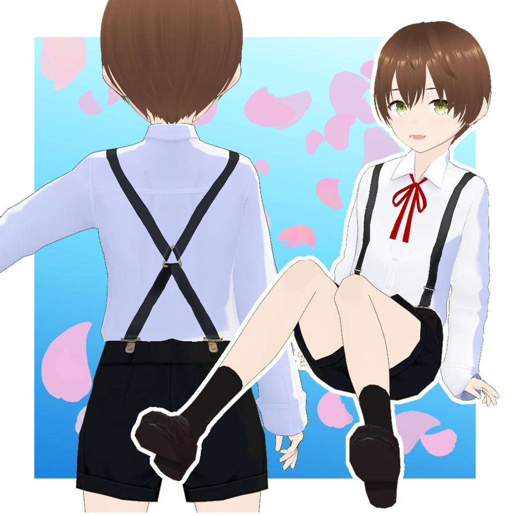 【VRoid】クラシックサスペンダー