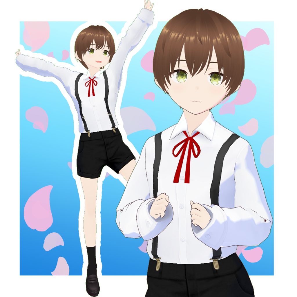 【VRoid】クラシックサスペンダー