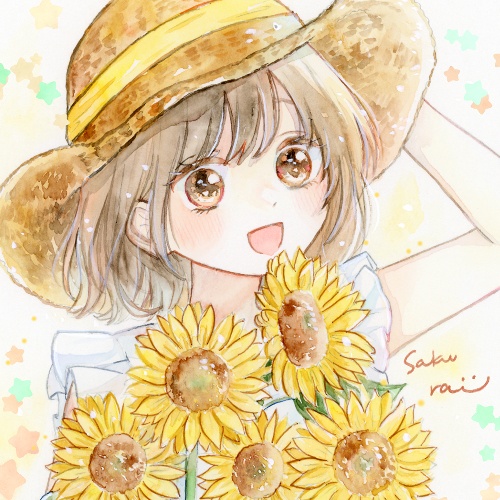 キラキラひまわり|フレームレス原画