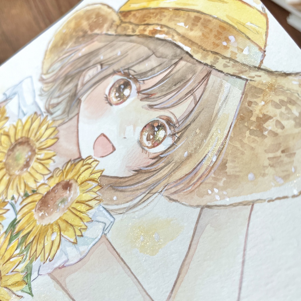 キラキラひまわり|フレームレス原画