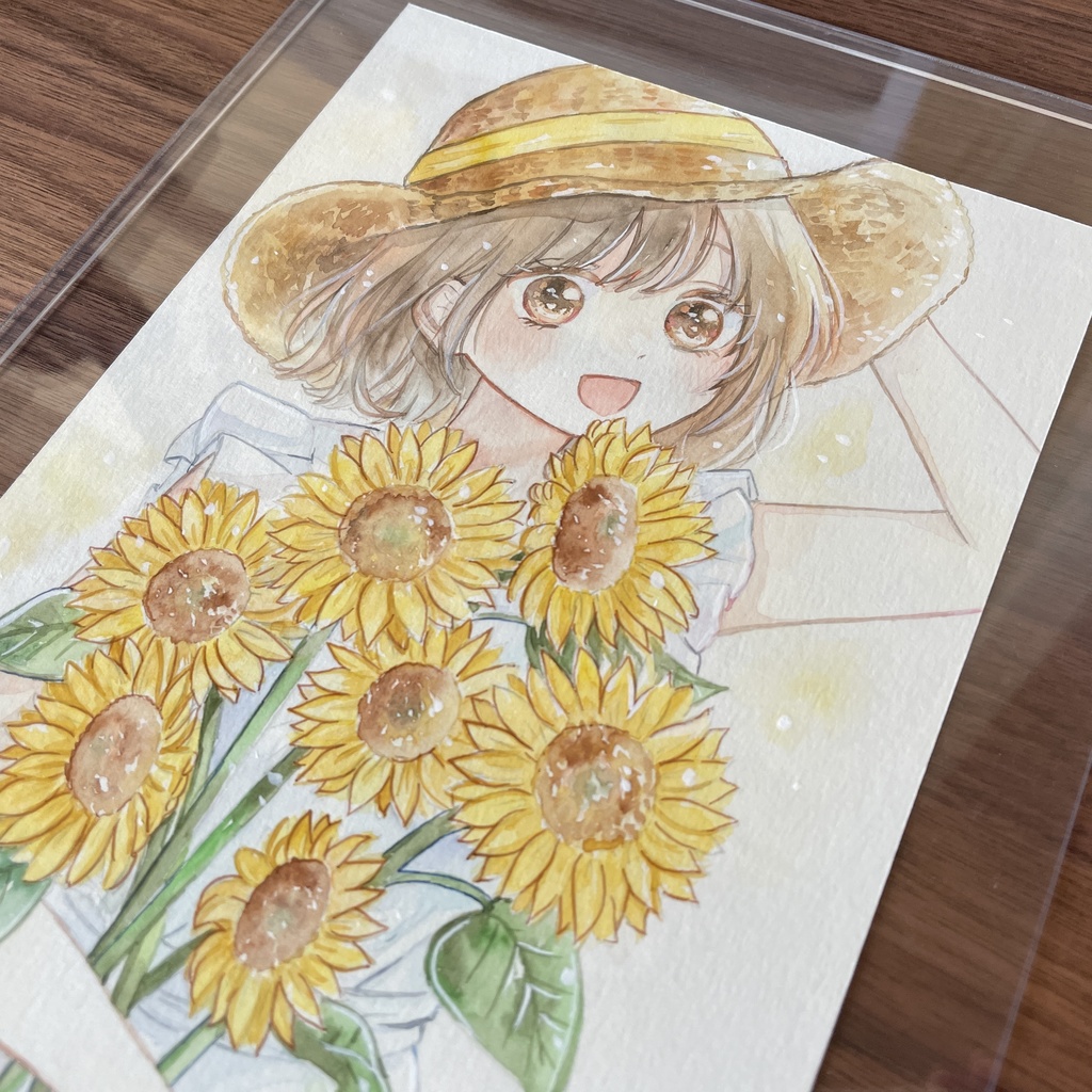 キラキラひまわり|フレームレス原画