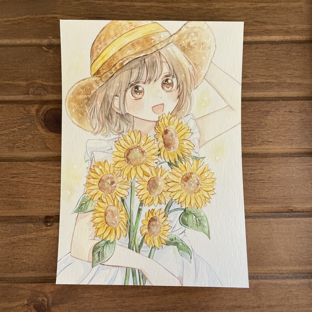 キラキラひまわり|フレームレス原画