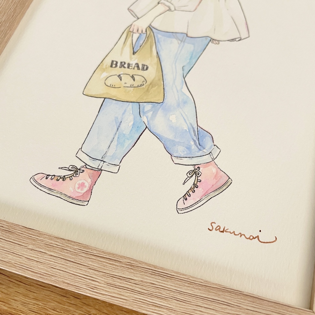 A5サイズ原画|春の足音