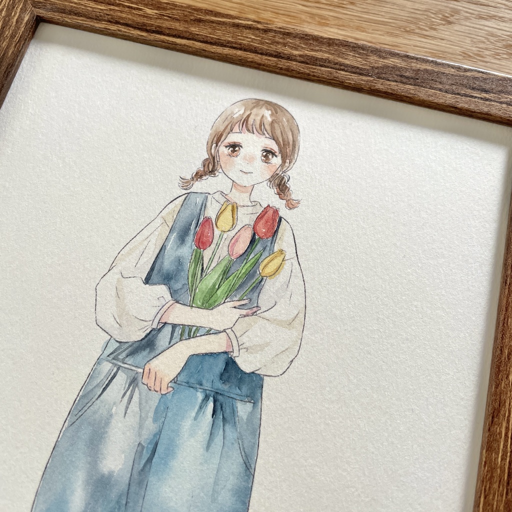 A5サイズ原画|サロペットガール