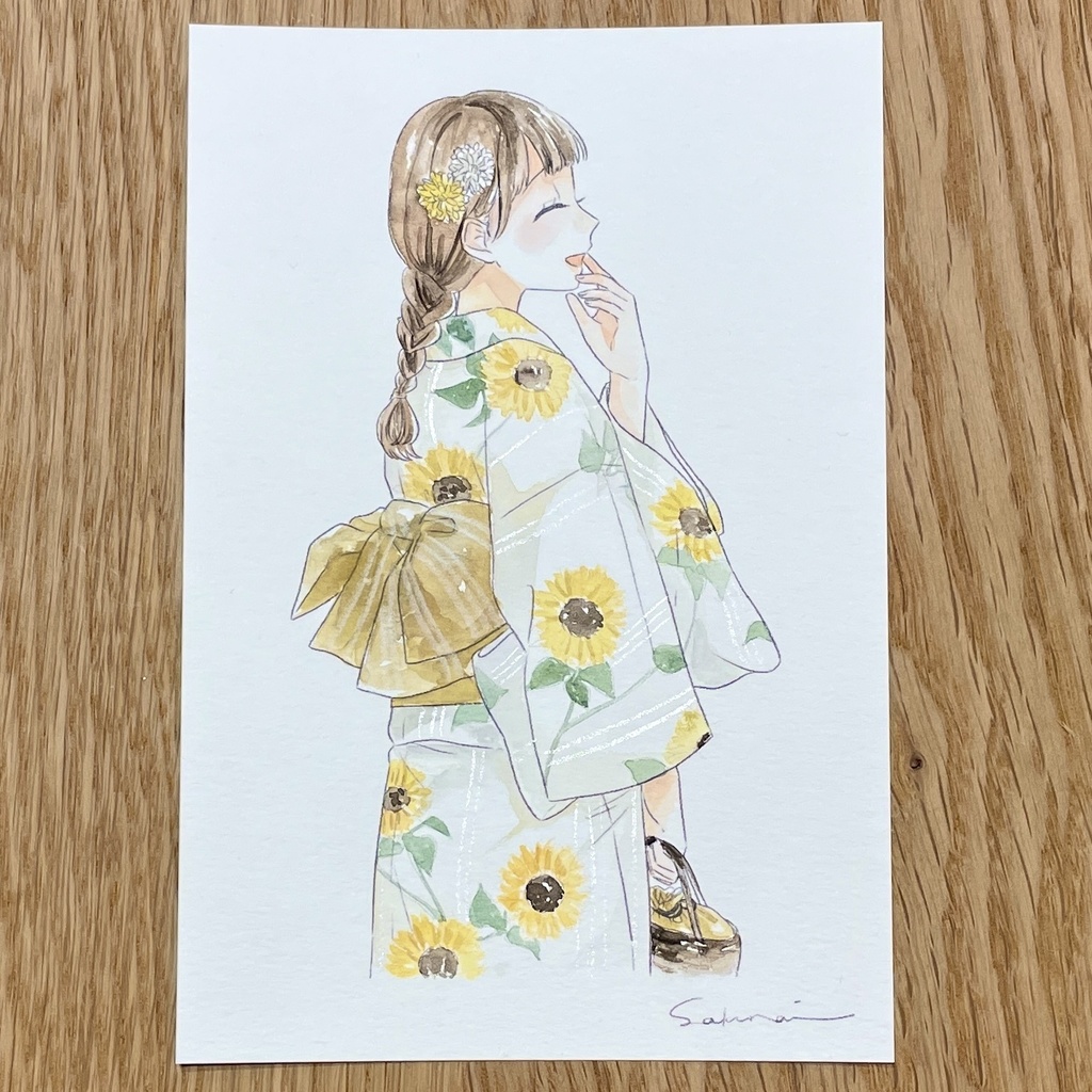 インチサイズ額装原画|笑う声