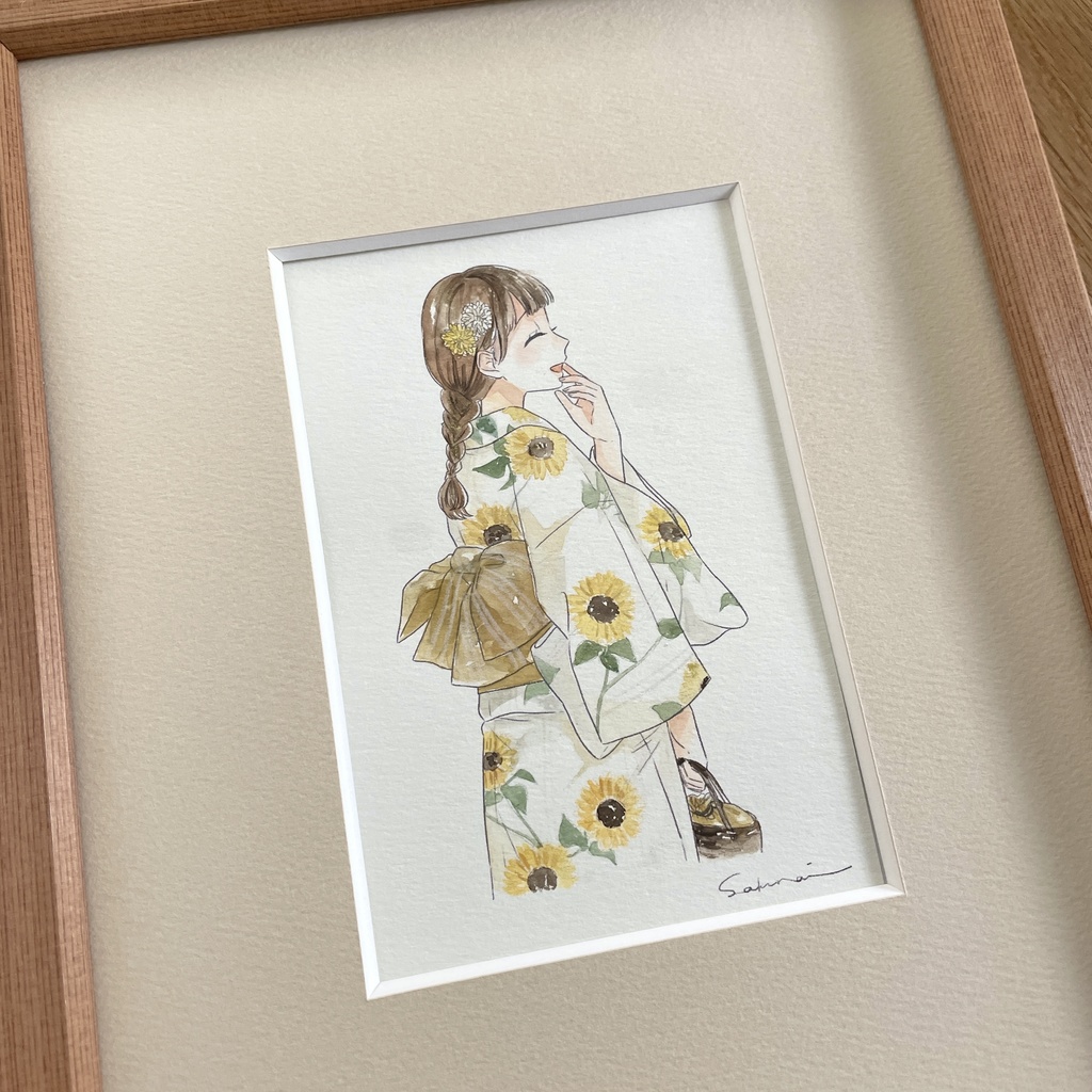 インチサイズ額装原画|笑う声