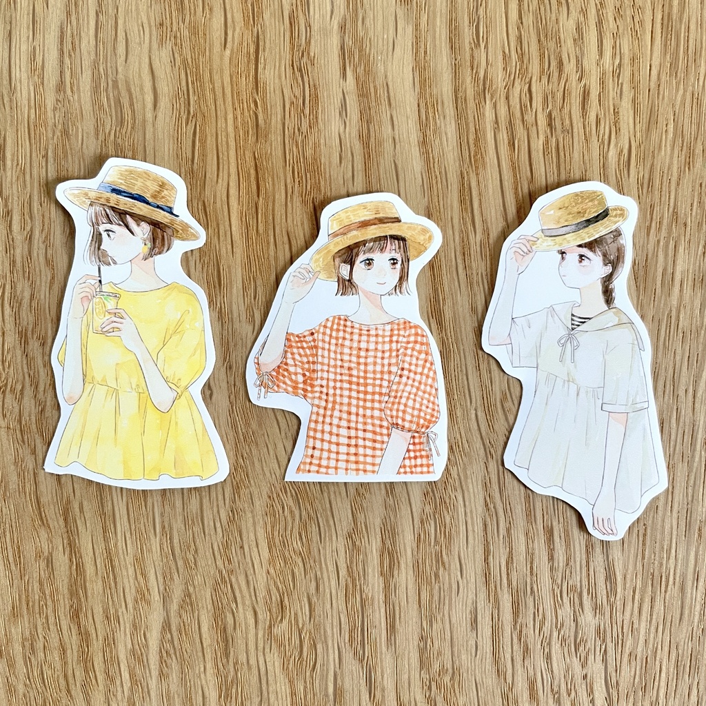 シールセット|麦わら帽子