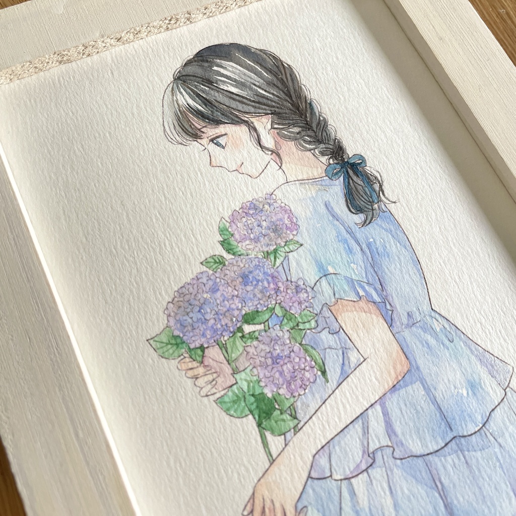 2Lサイズ原画|梅雨の楽しみ