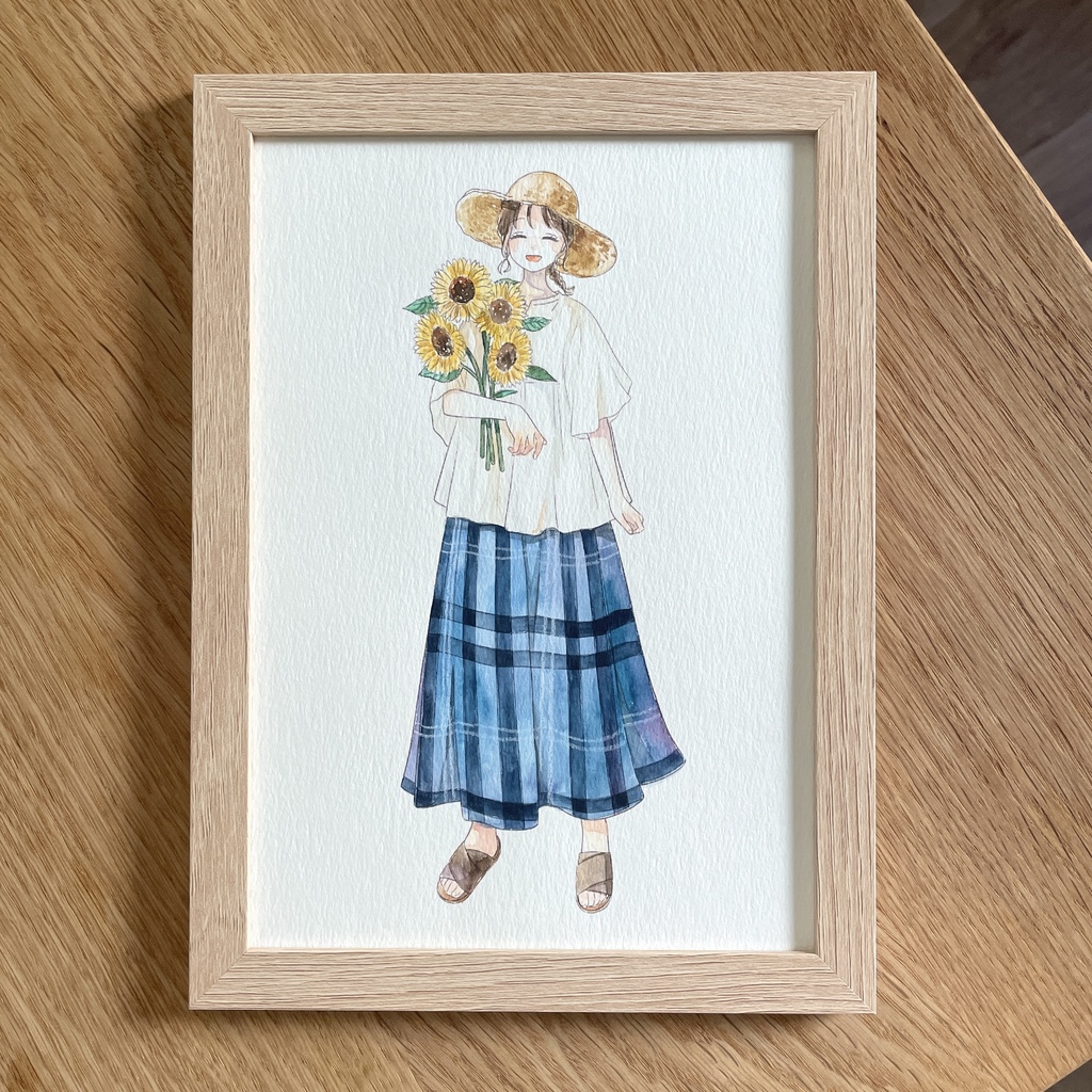A5サイズ原画｜Sunflower