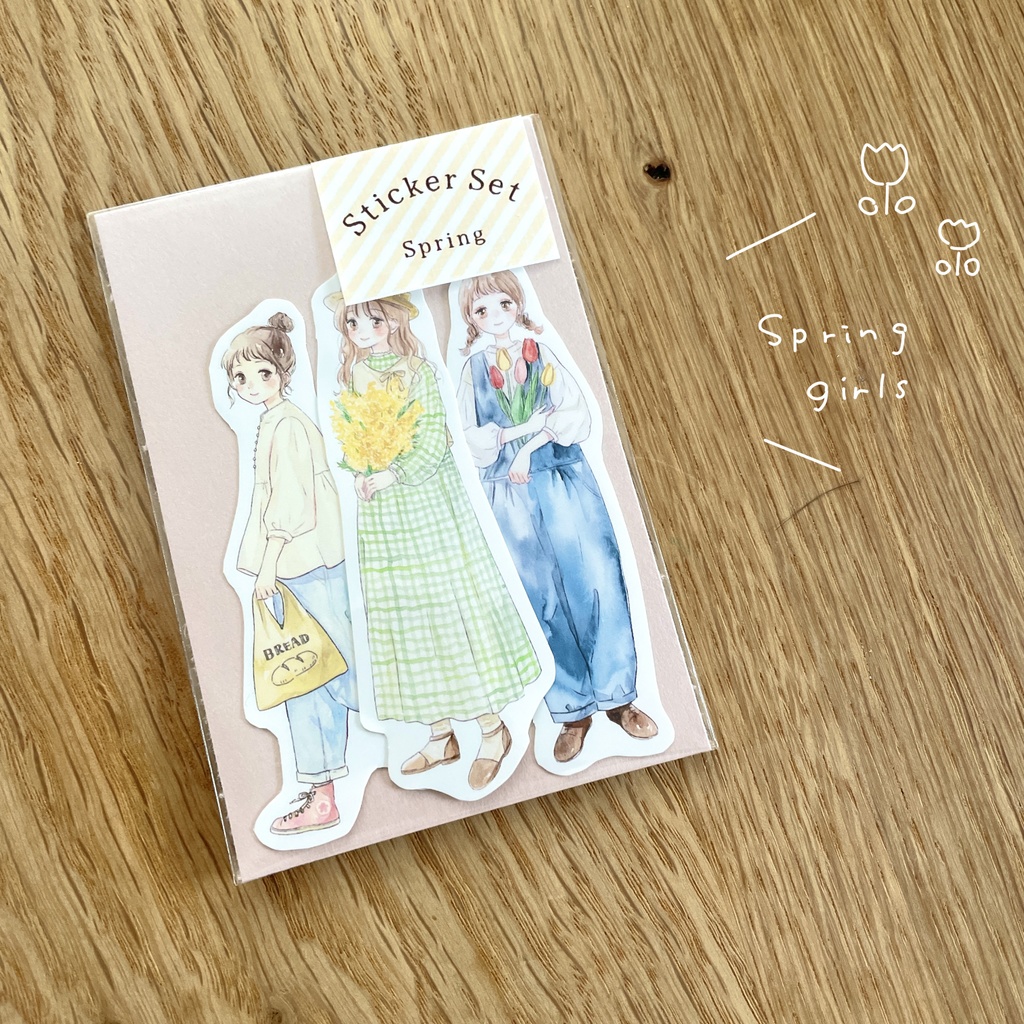 シールセット|Spring girls