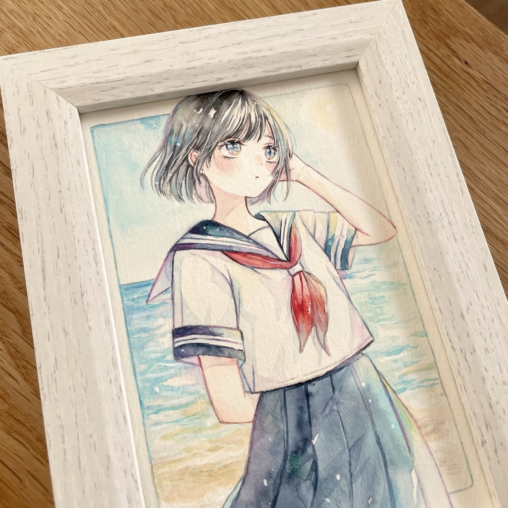 はがきサイズ原画|夏の風