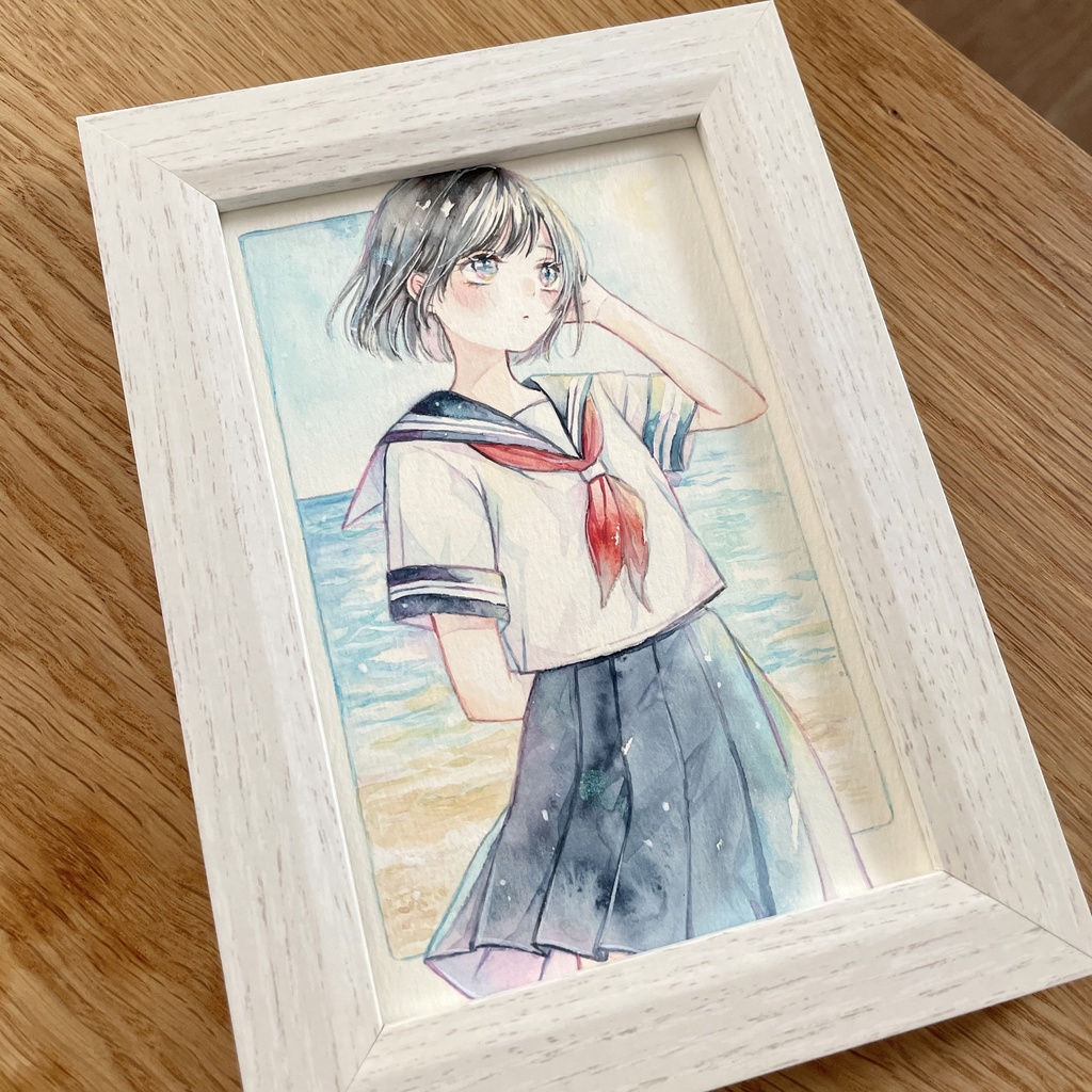 はがきサイズ原画|夏の風