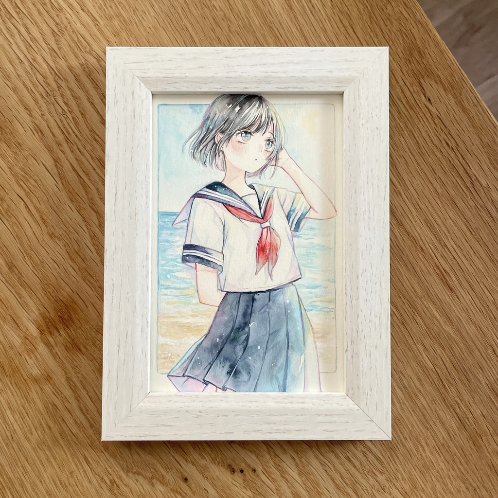 はがきサイズ原画｜夏の風