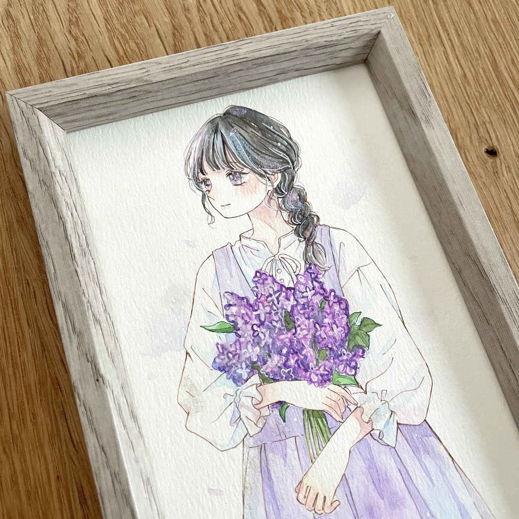 【3/22(日)20:00~販売開始】原画作品|ライラックと女の子