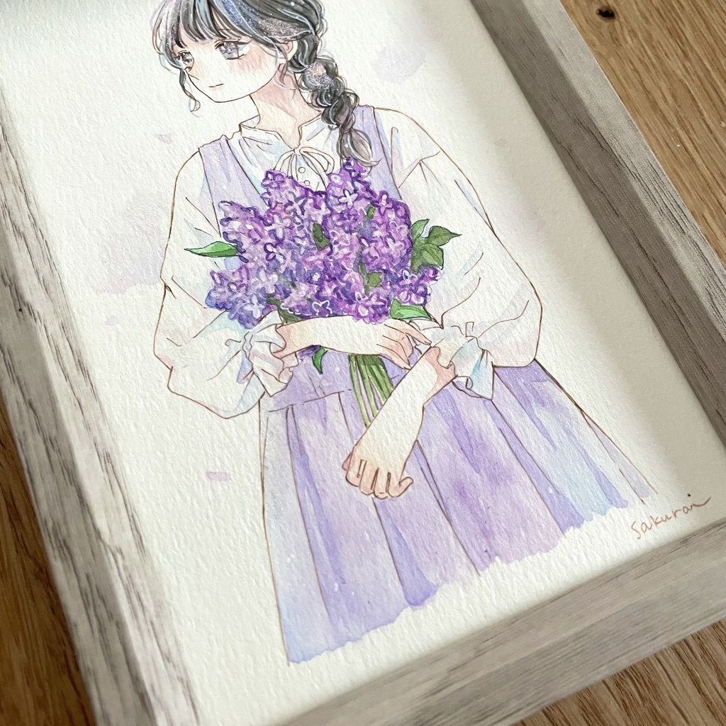 【3/22(日)20:00~販売開始】原画作品|ライラックと女の子