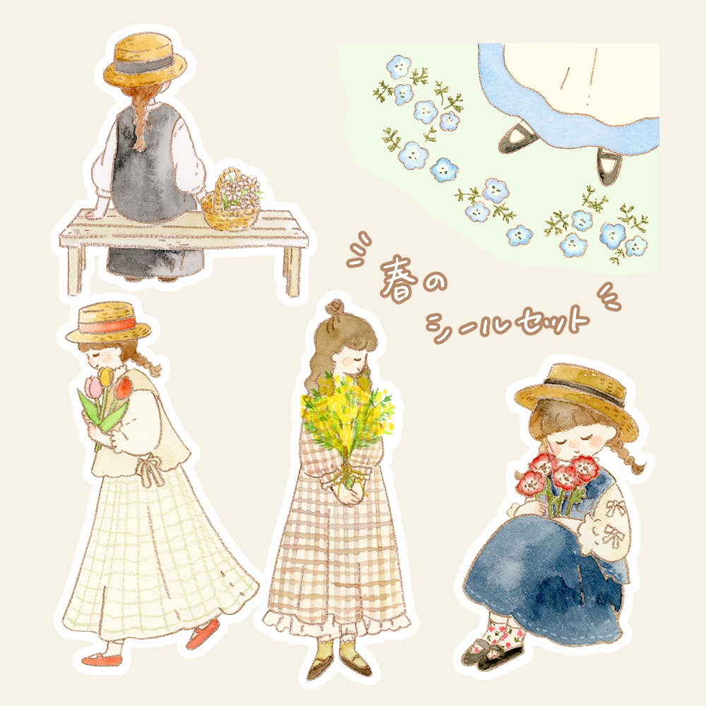 シールセット|Spring garden