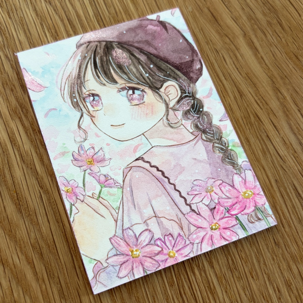 【10/9(金)20:00~販売開始】ATC作品|秋の桜に誘われて