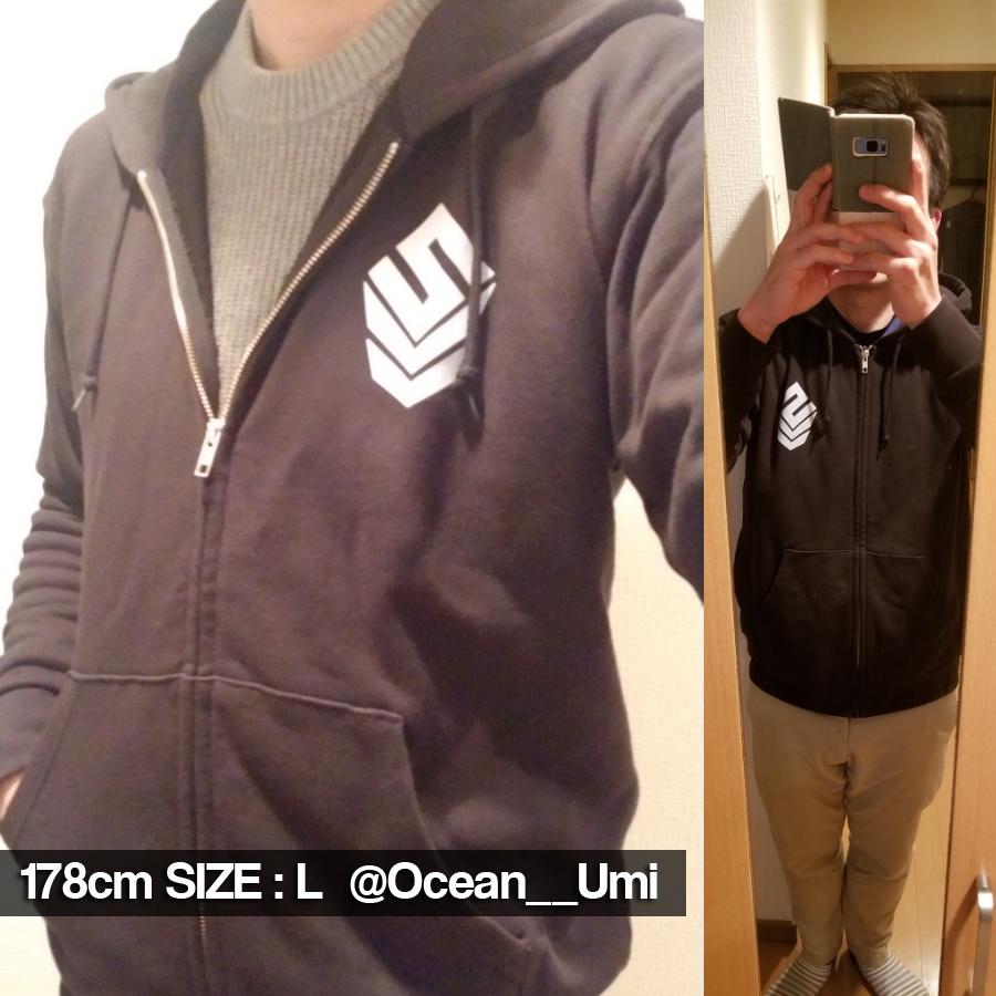 ワンポイントロゴジップパーカー ブラック 【Logo Zip Hoodie Black】