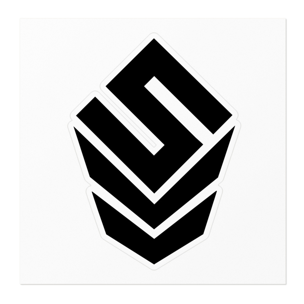 ベーシックロゴステッカー - 下地ホワイト【Basic Logo sticker - White Base】