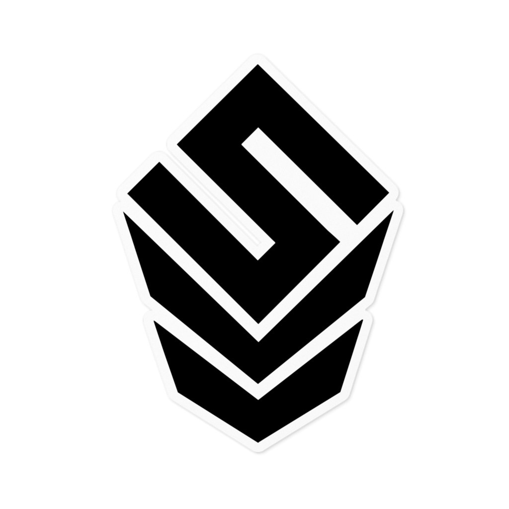 ベーシックロゴステッカー - 下地ホワイト【Basic Logo sticker - White Base】