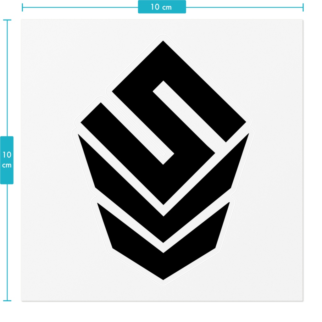 ベーシックロゴステッカー - 下地クリア【Basic Logo sticker - Clear Base】