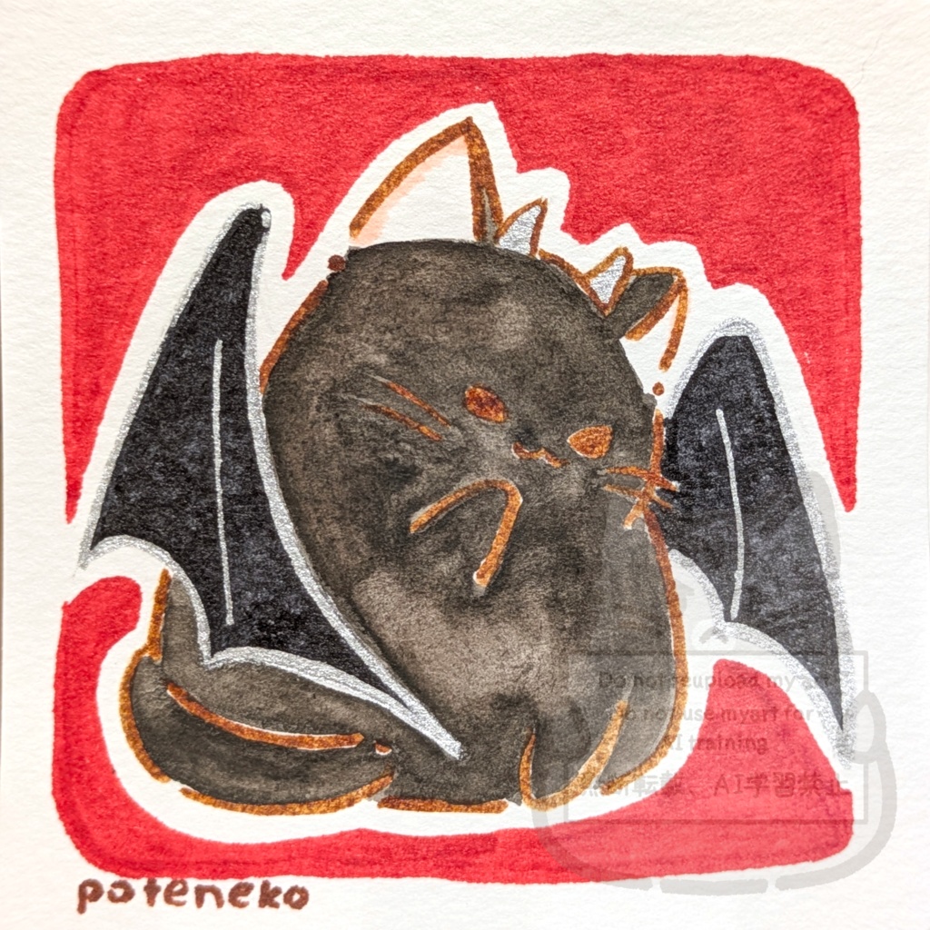 【原画コースター】悪魔ぽてねこ
