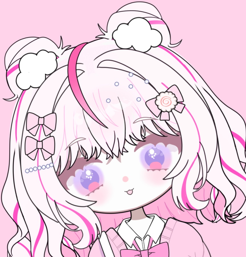 【限定1点】【Live2D model】(VTS対応)ピンク雲女の子