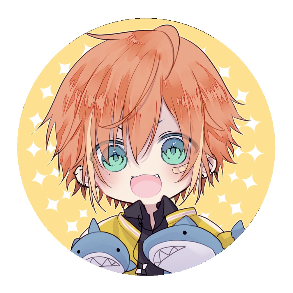 創作男子缶バッチ