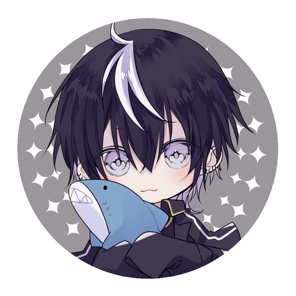 創作男子缶バッチ