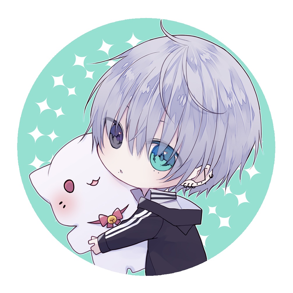 創作男子缶バッチ