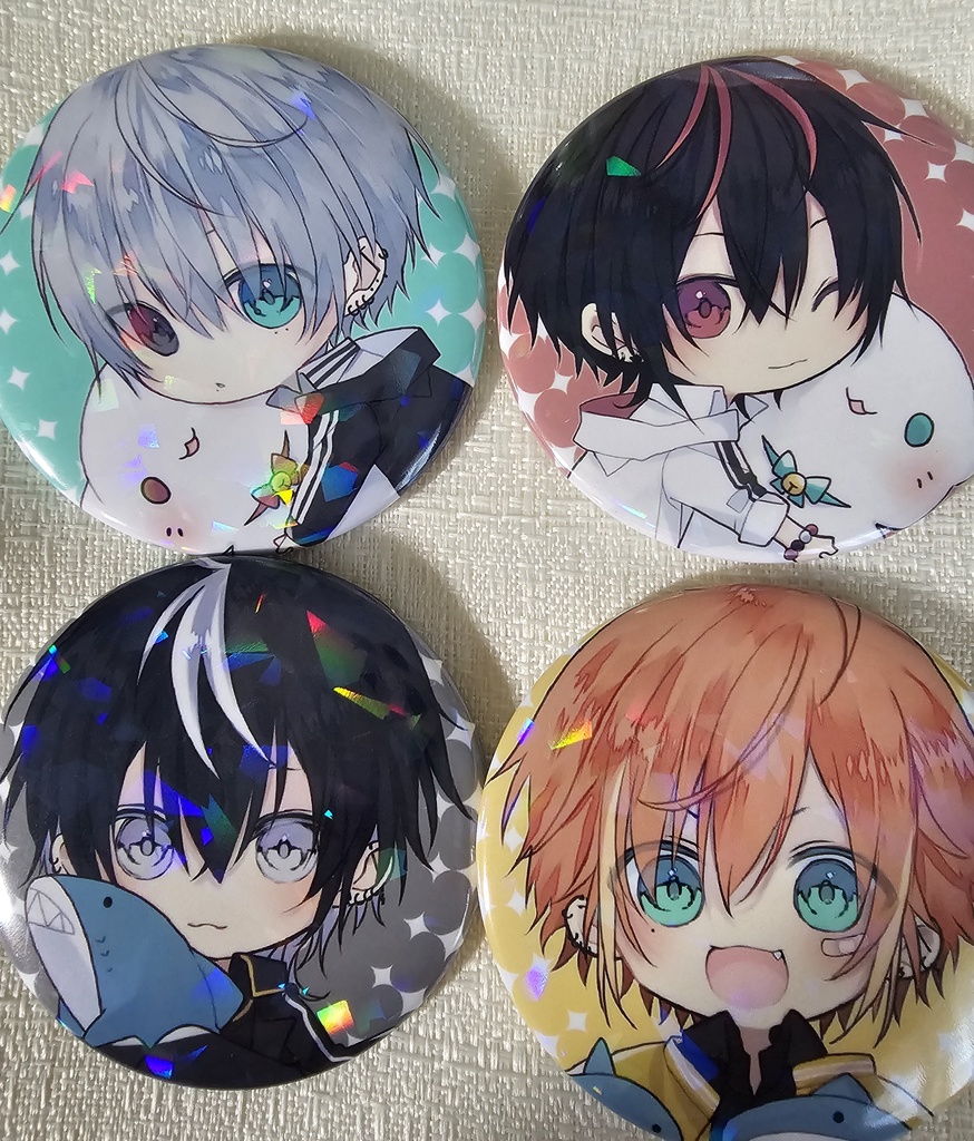 創作男子缶バッチ