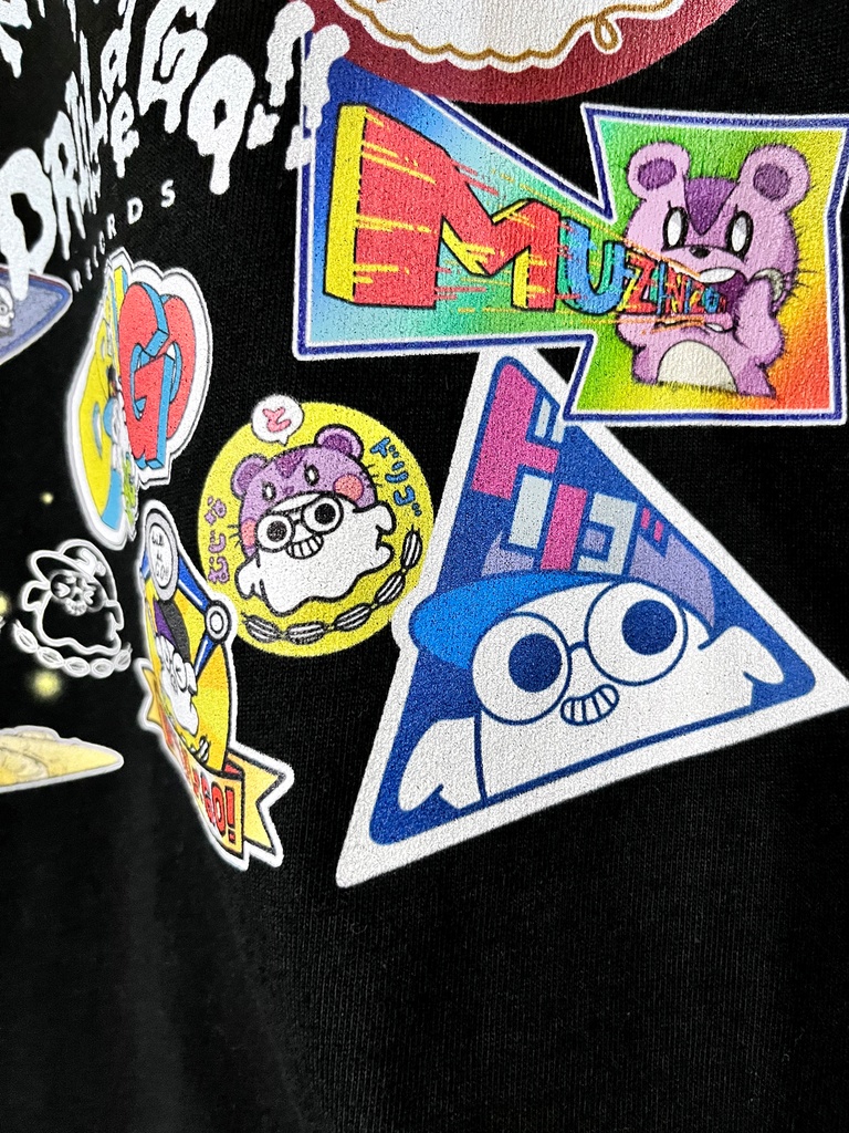 ロゴ詰め合わせTシャツ(ブラック)