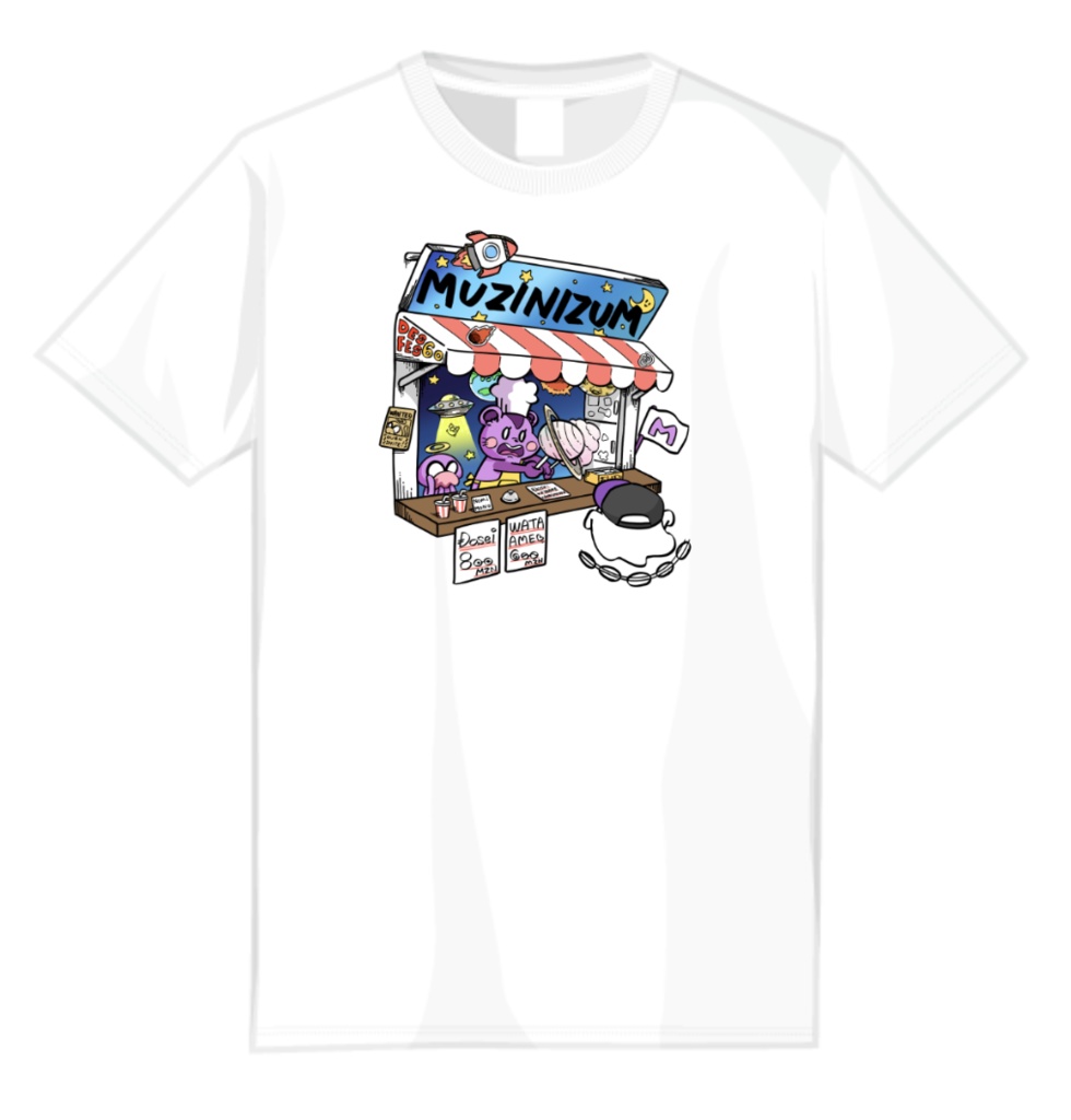 むじな屋さんTシャツ(ホワイト)