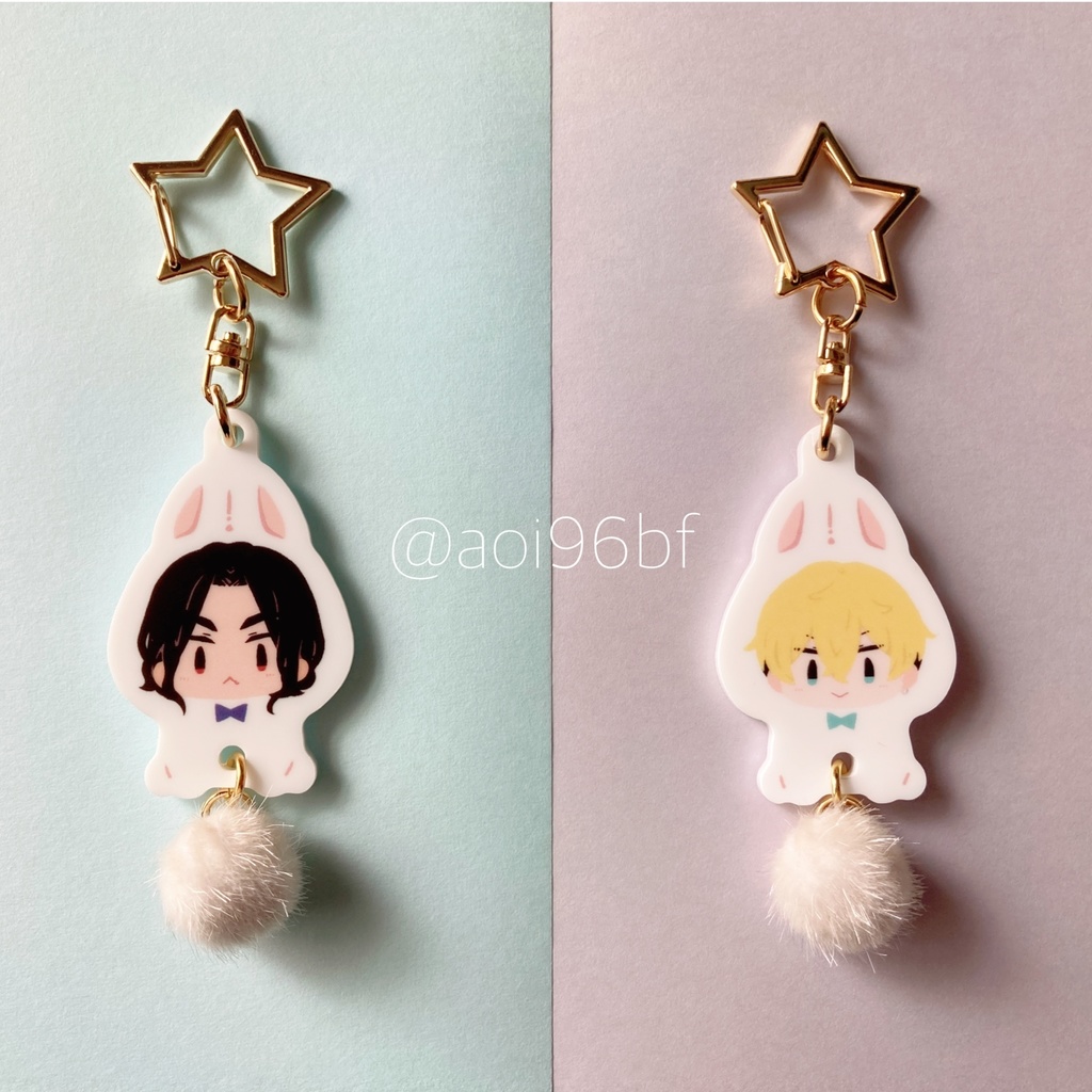 うさぎアクキー ばじver