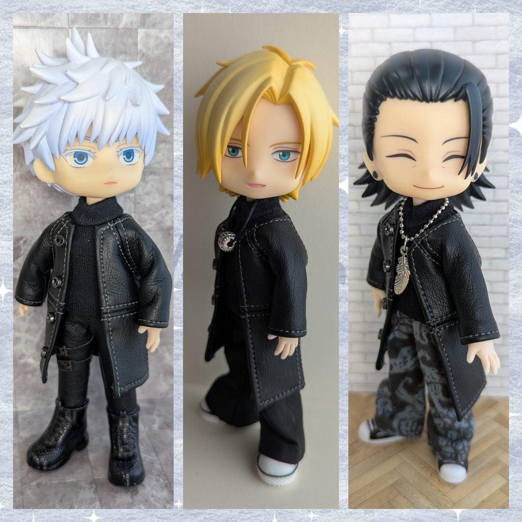 オビツ11　ノーカラーレザーコートセット