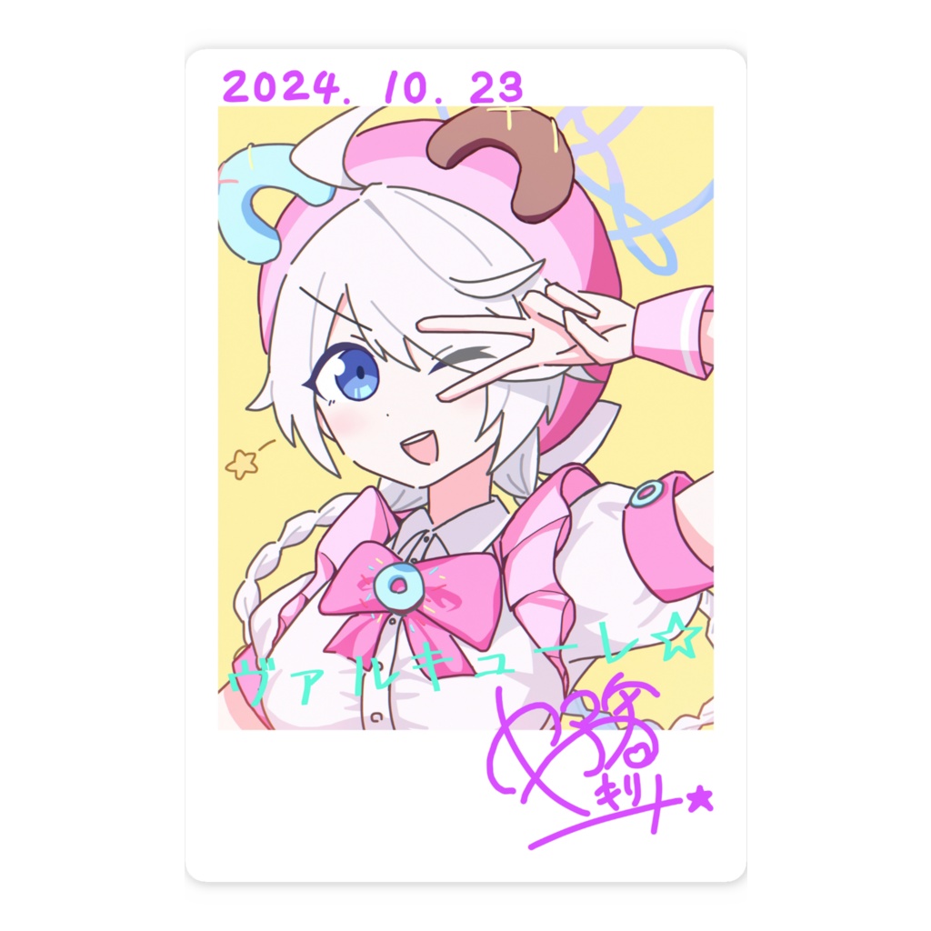 中務キリノ　チェキ風ステッカー