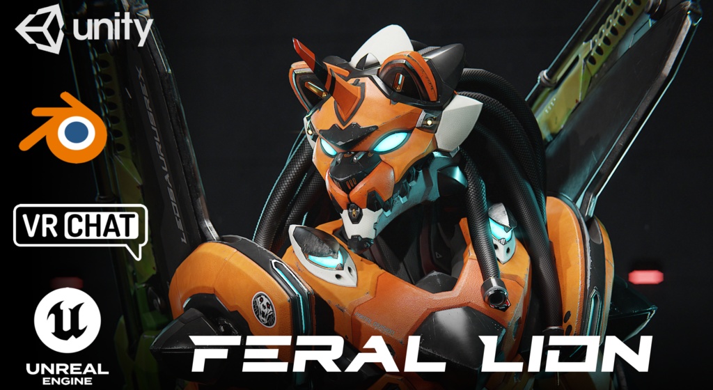 |3Dモデル|3D Model| Feral Unit: Lion