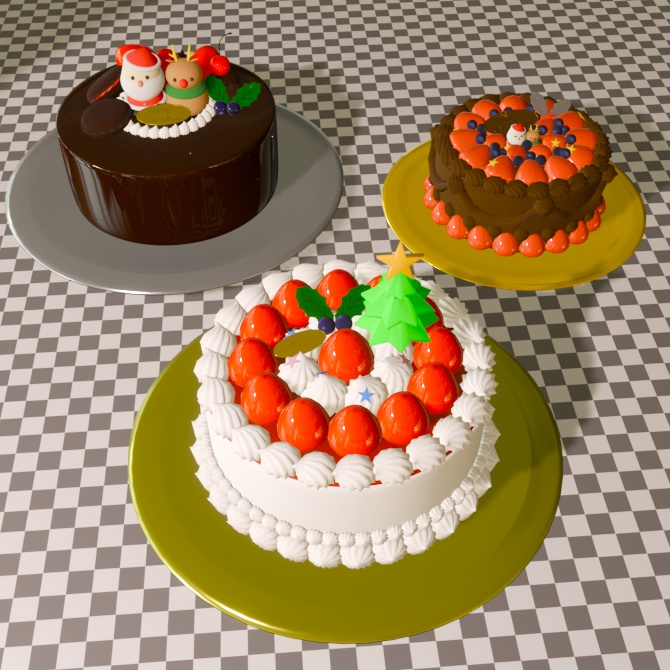 クリスマスケーキ 3種